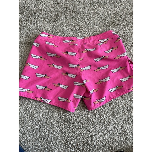 Women's Hot Pink Stork Design Board Shorts Small Billabong Surf Swim 5" Inseam - Picture 5 of 8